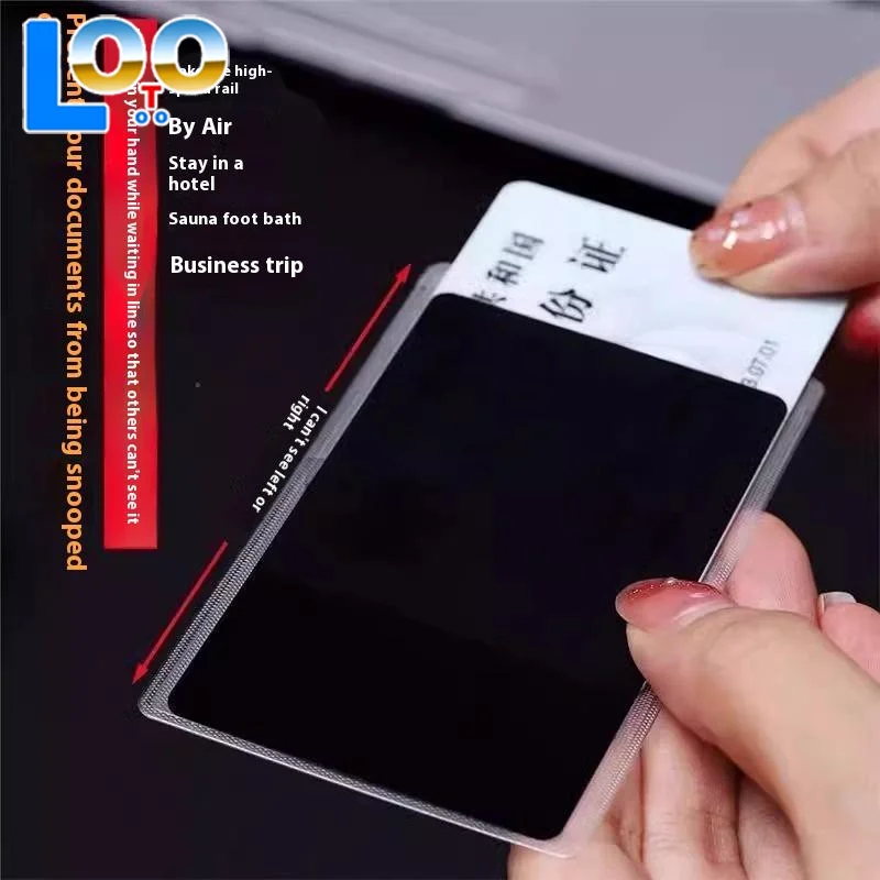 엿보기 방지 카드 홀더 양면 ID 카드 보호 커버 은행 카드 누출 방지 보호 개인 정보 보호 문서 홀더 Anti-demag