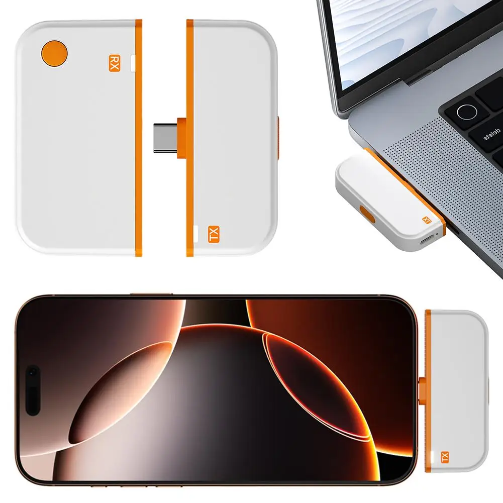 50m Wireless HDMI Transmitter Receiver Kit Type-C Adapter for PC Phone TV Monitor Laptop