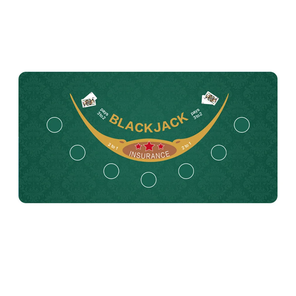 

Anti-Slip Rubber Blackjack Tablecloth Poker Table Mat Texas Hold'em Poker Mat Rubber Table Top Layout For Game Table Gaming Mat