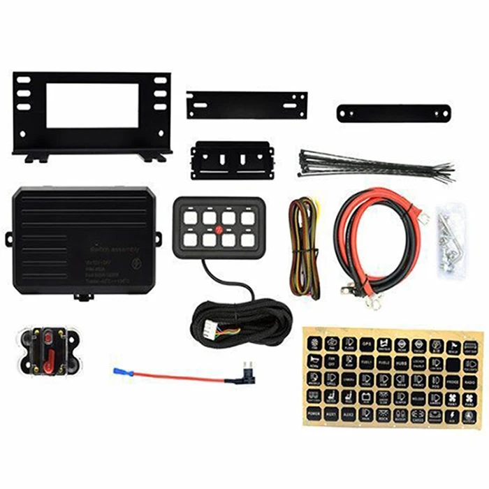 

DC12V 24V 8 Gang on OFF Touch Control Switch Automotive Light bar Control Mounted Panel with Harness Kit
