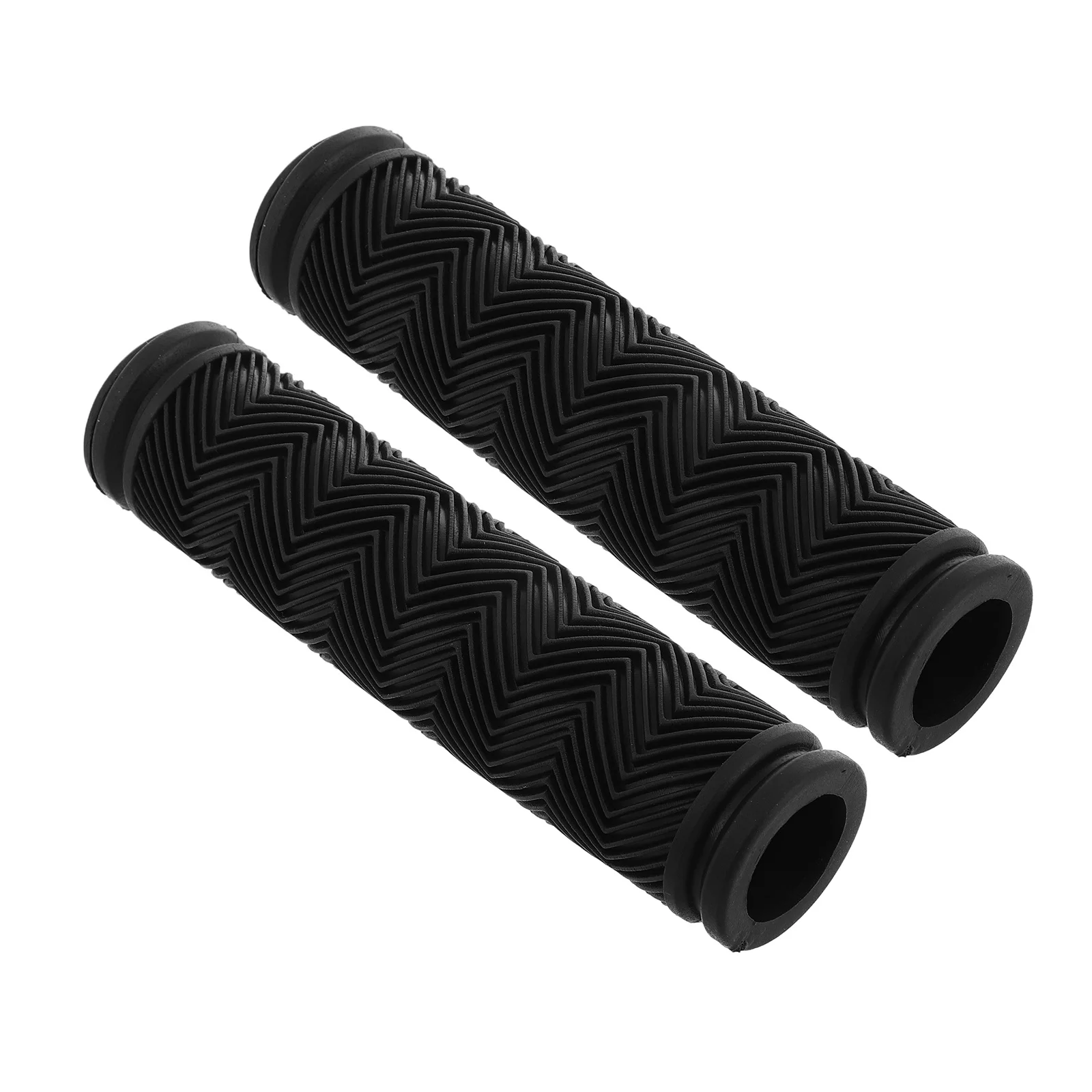 

1Pair Bike Handle Grips Non Slip Rubber Comfortable Replacement Grip for Mountain Road Bicycle Black Durable Shock Absorption