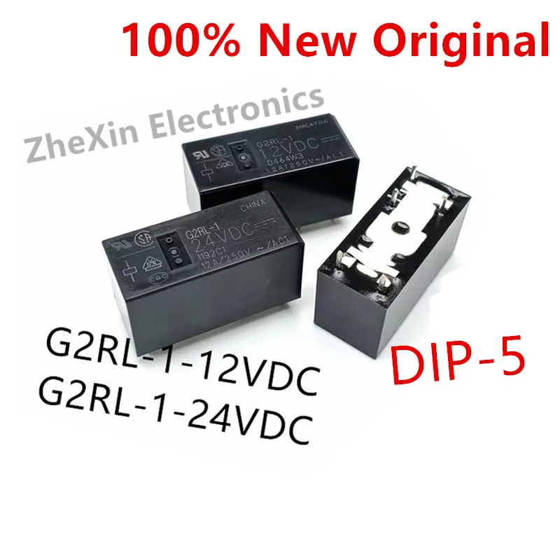 5-10PCS/Lot  G2RL-1-24VDC 、G2RL-1-12VDC 、G2RL-1-5VDC  DIP-5  New original electromagnetic power relay  G2RL-1-DC12V、G2RL-1-DC24V