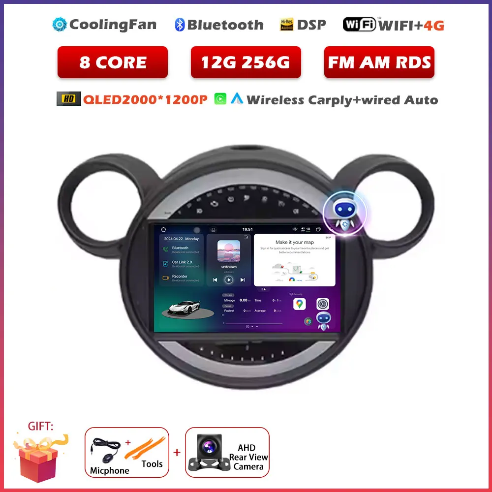 Voor BMW Mini Cooper Countryman R56 R60 2011-2013 Android 16 Auto Carplay Auto GPS Navigatie Stereo Multimedia Speler Scherm gereedschap