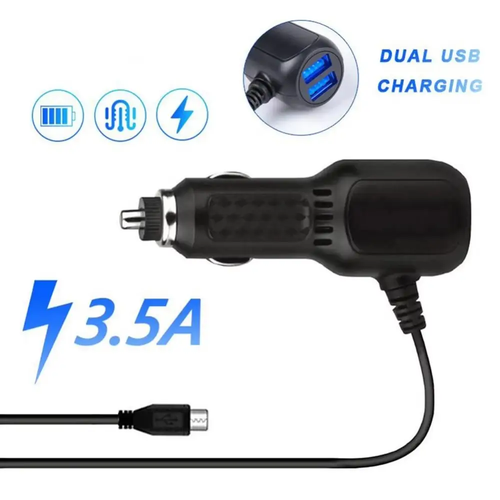Type-C Mini-USB Car Power Adapter Fast Charging Universal Dash Cam Charger 12V/24V Input USB Car Charger Car Accessories