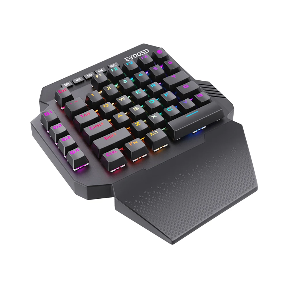 Imagem -03 - Mini One-handed Gaming Teclado Mecânico Rgb Backlit sem Fio Teclado do Jogo de Pulso Ajuste para Ps4laptoppc Gamer 39 Chaves 2.4g