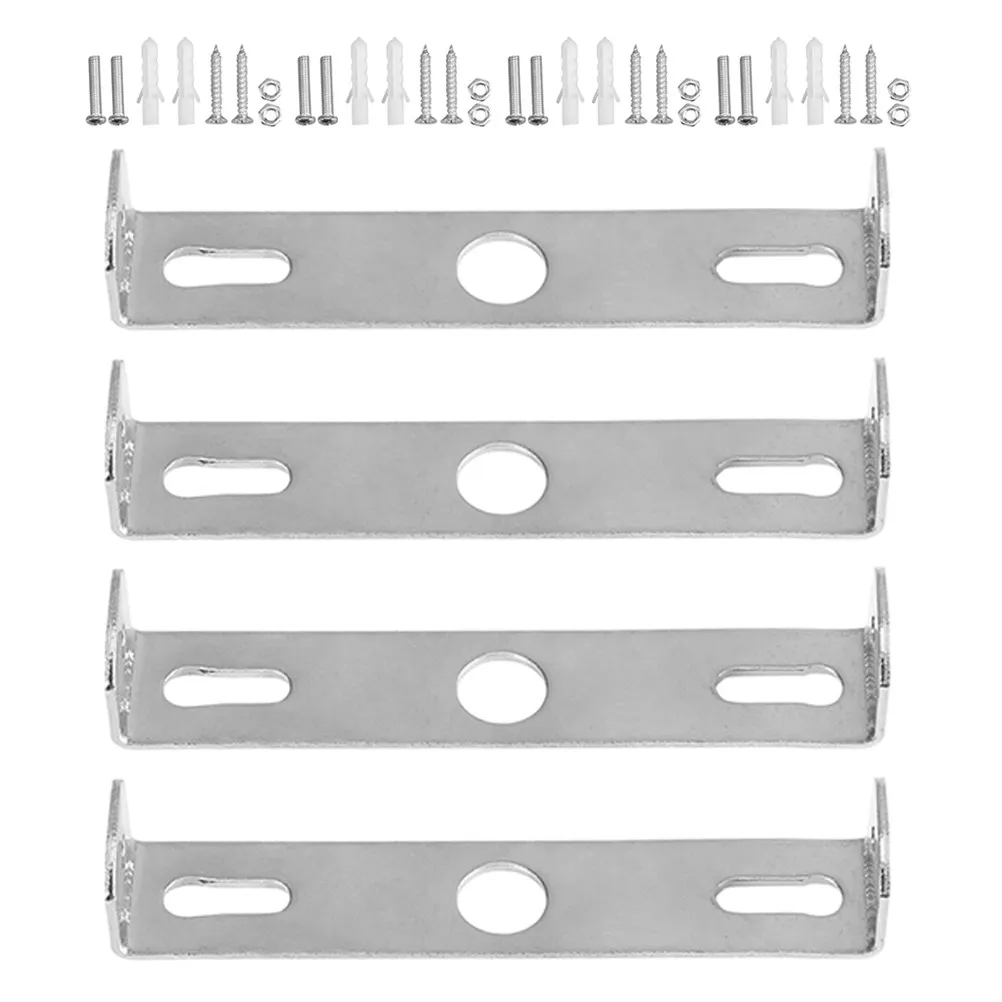 

4 комплекта монтажных кронштейнов для светильников, оцинкованный металлический кронштейн для потолочного вентилятора, настенного светильника, подвесного светильника, серебристый