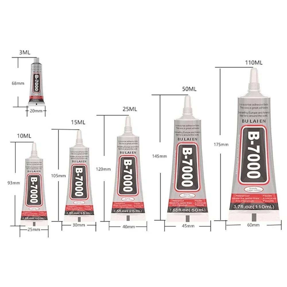 25ML B7000 Clear Contact Phone Repair Adhesive Universal Glass Plastic DIY Glue B-7000 With Precision Applicator