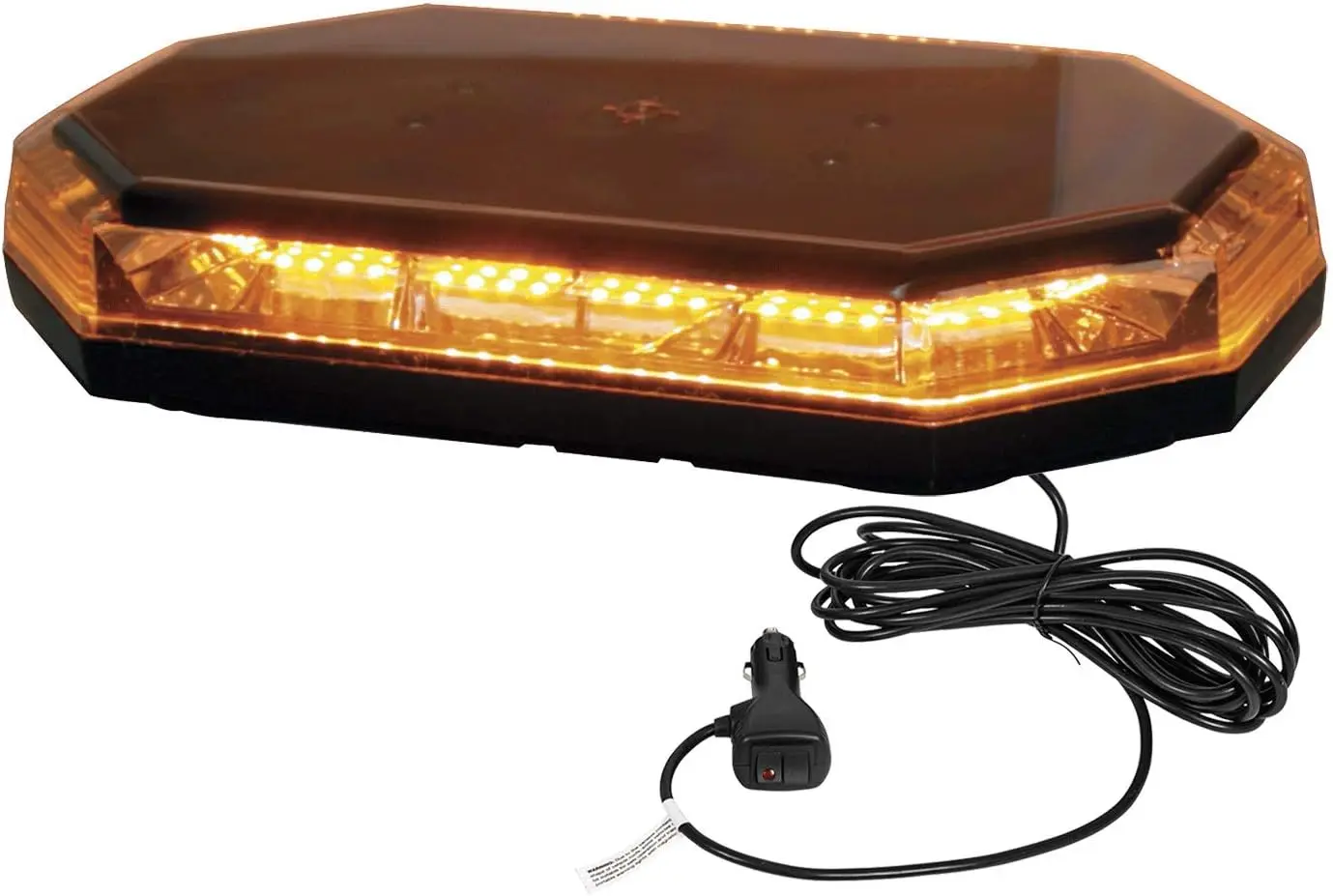 Products 8891060 15 Inch Octagonal LED Mini Light Bar, Amber, 56 LEDS, 10 Flash Patterns, Permanent Or Magnetic Mount, 3.2 Amp,