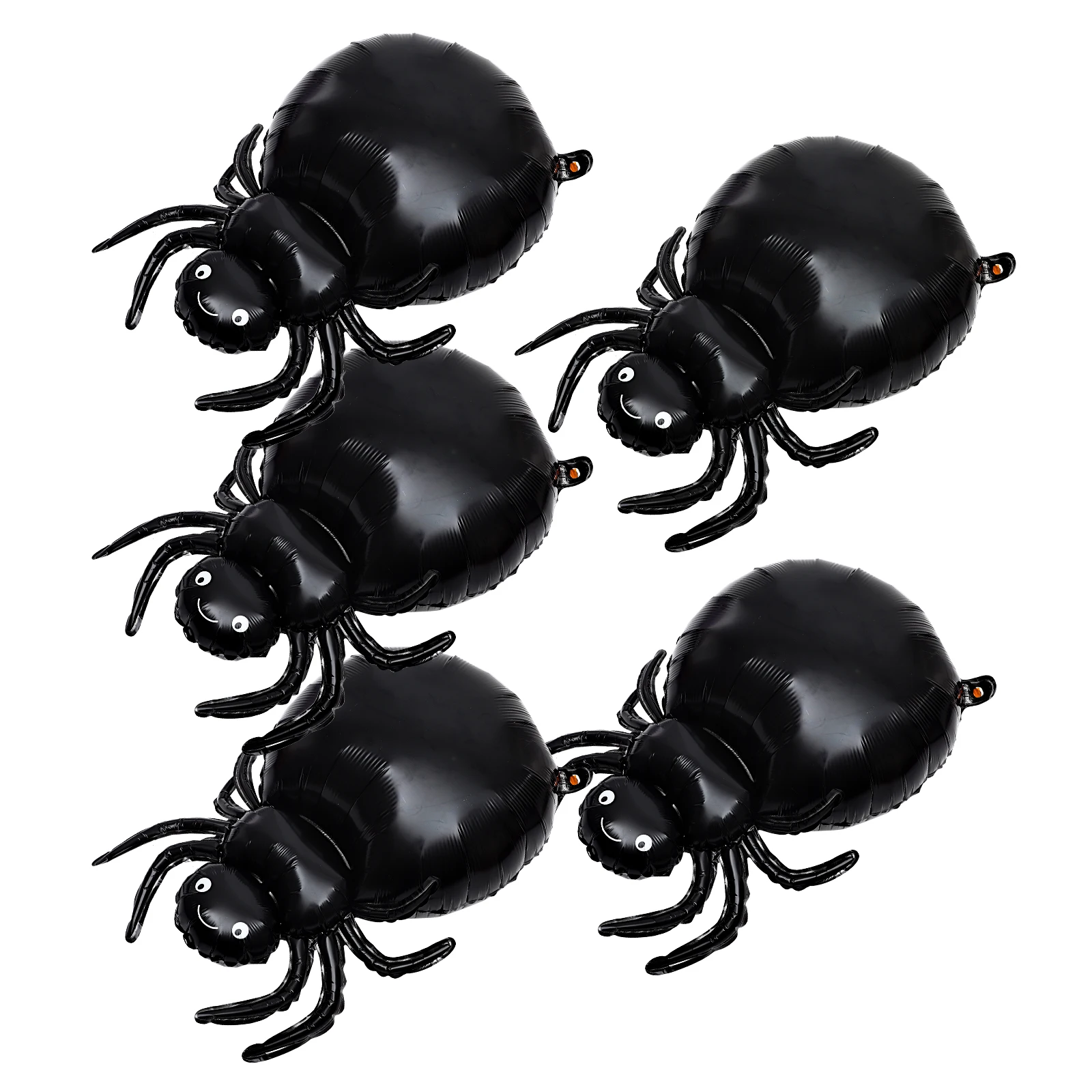 

5 Pcs Black Poisonous Spider Foil Halloween Party Decorations Spider Balloon Set Festival Balloons Wreath Adornments Halloween