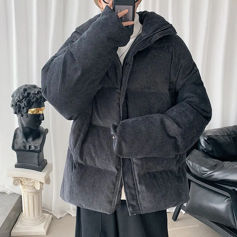 2025 Autumn and Winter New Corduroy Down Bread Cotton Jacket Winter Thick Cotton Jacket