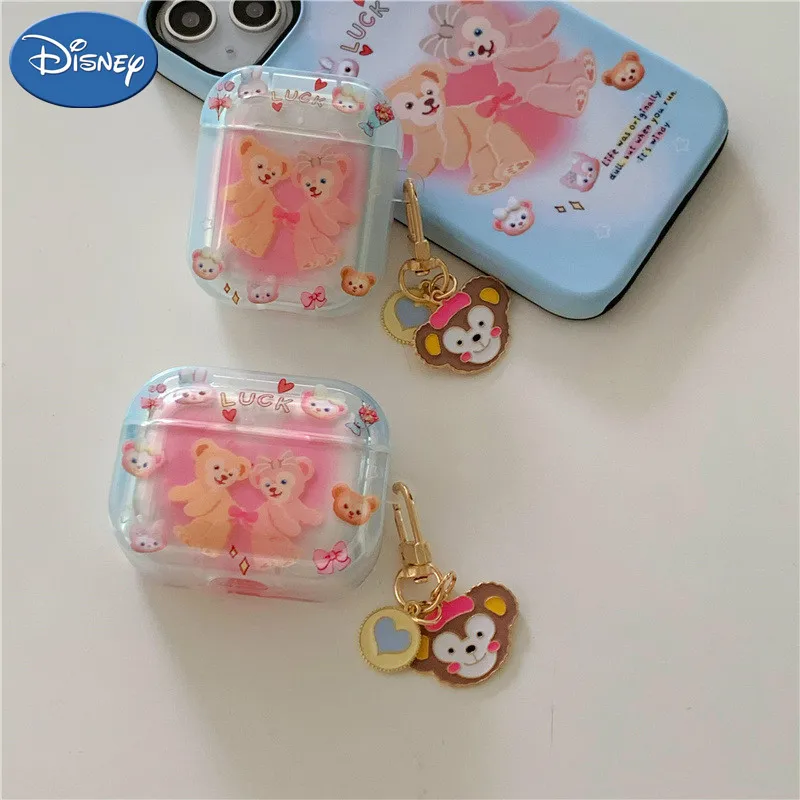 Disney Cartoon Duffy AirPods Pro Protective Case Apple Airpods 1/2/3 Generation Wireless Bluetooth Headphone Case With Pendant