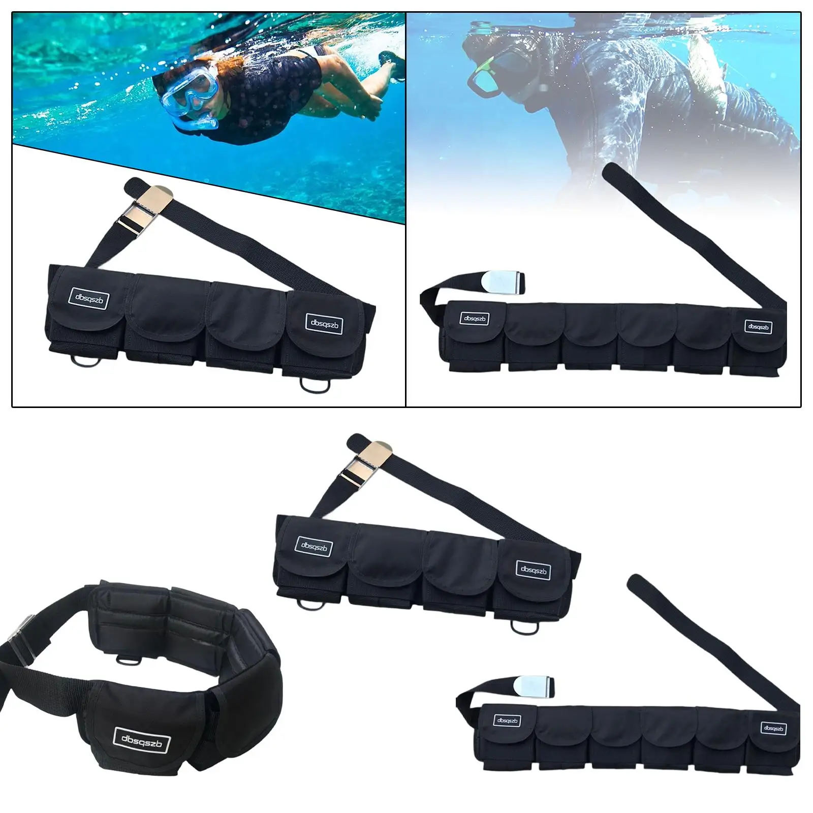 

Webbing Weight Pouch Belt Durable Adjustable Strap Quick Release Buckle for Scuba Diving Accessory Kit