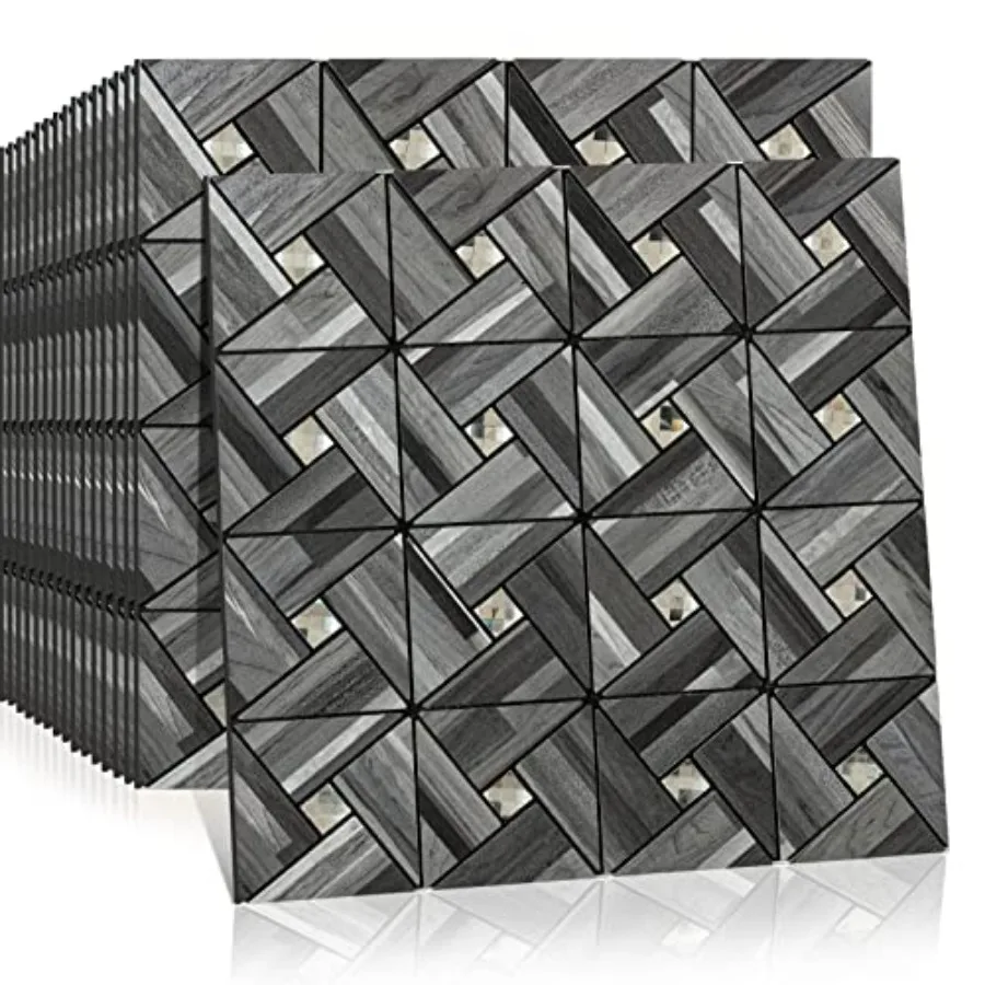 

8-Sheet Peel and Stick Backsplash of Kitchen Mosaic Tiles, PVC Backsplash Kitchen Wall Decor