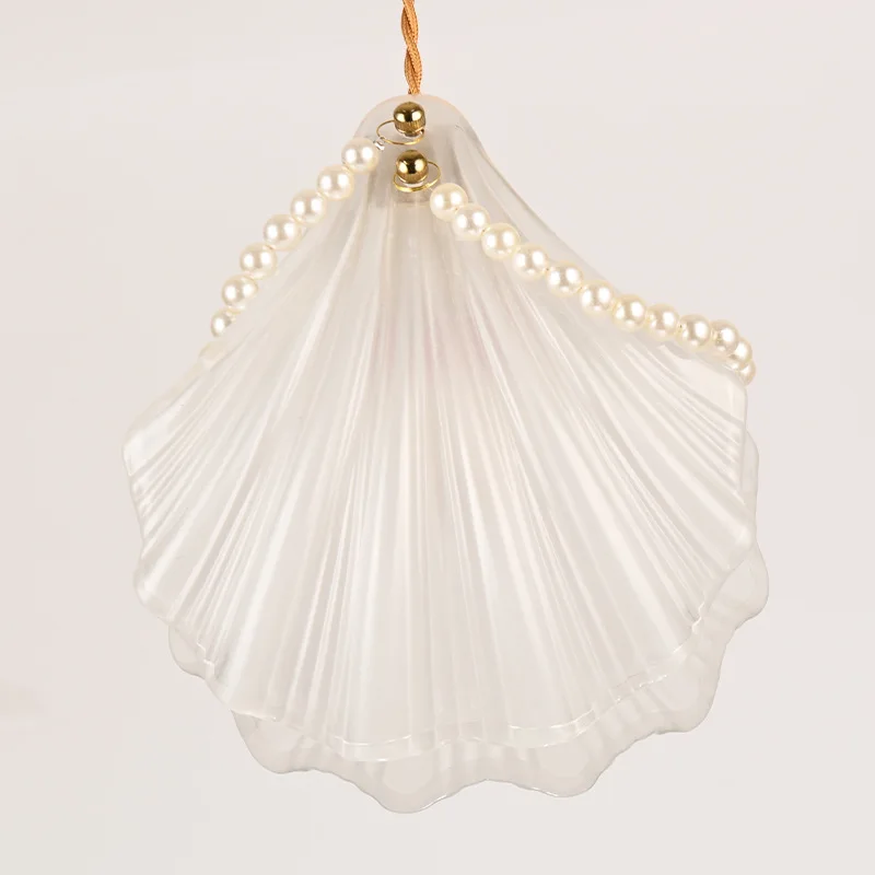 

Light Luxury Shell Bedside Chandelier Modern Minimalist Personality Single-head Balcony Porch Restaurant Bar Study Chandelier