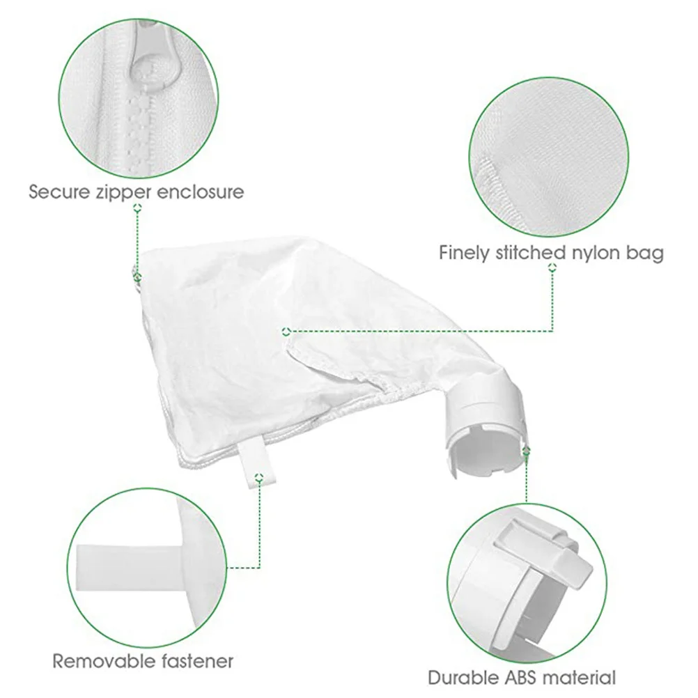 

2Pcs Pool Cleaner Bags Premium Material Zippered Replacement for 360 380 Protects Pump Extends Life Swimming Pool Filter