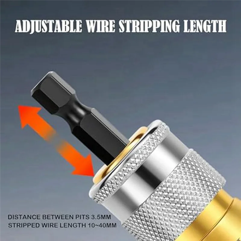

ABYN-Cable Quick Stripping And Connector, Wire Twister Tool For Drill, Wire Stripping And Twisting Tool, Wire Twister Tool -B