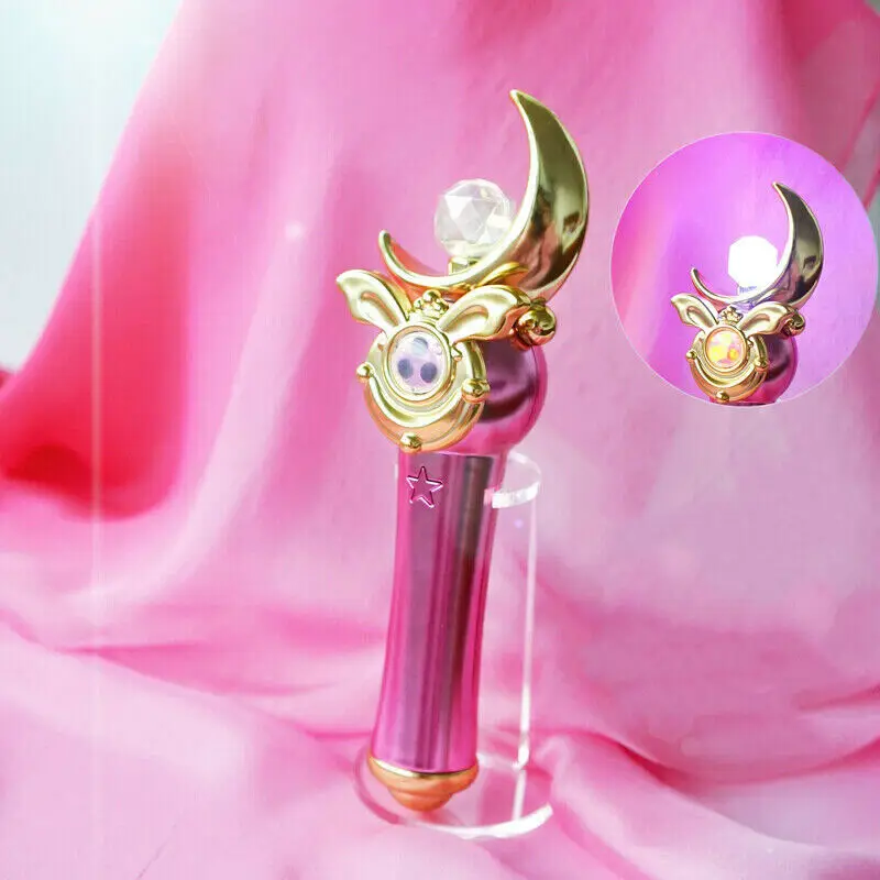 Anime Sailor Moon Power Bank Moon Stick Crystal Star Magic Loving Wand With 15 Color LED Lights Phone Charger Cosplay Props Gift