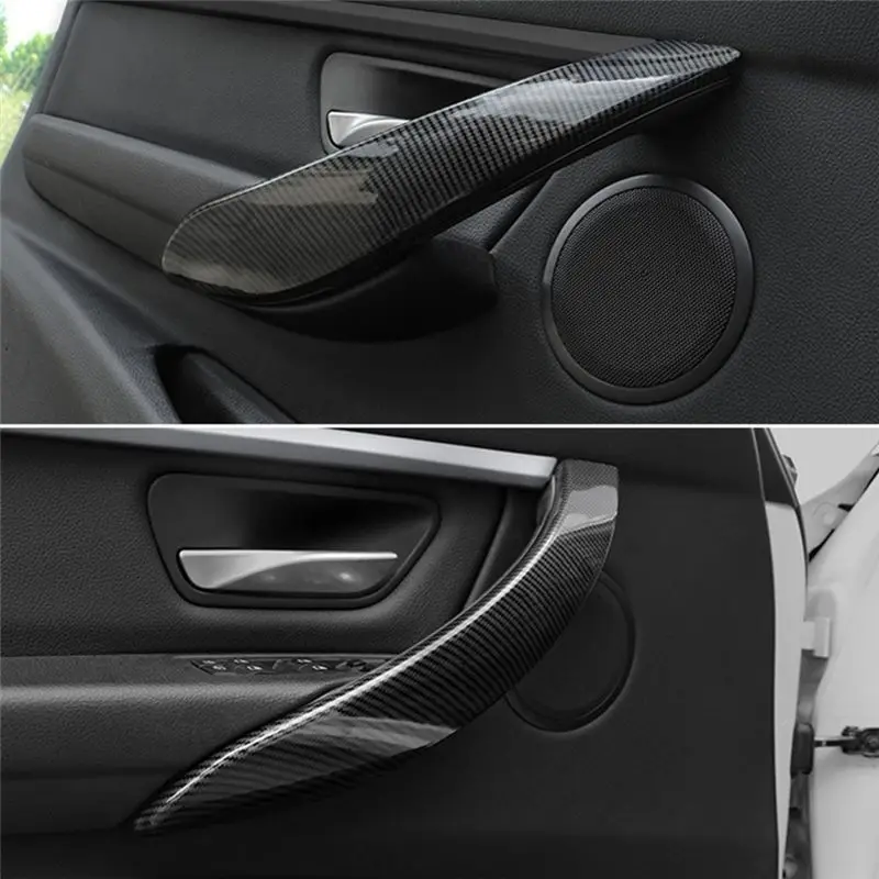 B09A Car Inner Door Armrest Handle Cover Trim for Bmw 3 Series F30 F31 2013-2017 Gt F34 2014-2017 ABS Carbon Fiber view 4