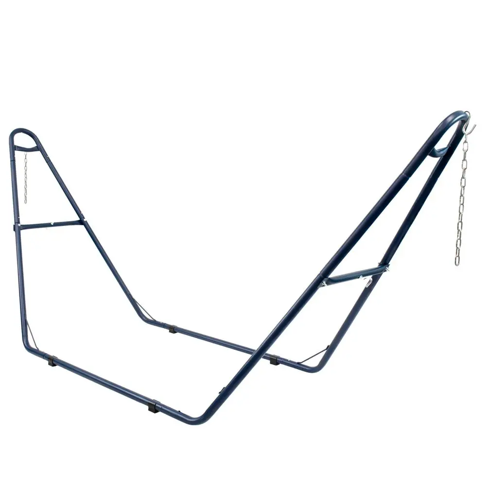 

Decor Universal Double Hammock Stand Only 550Pound Capacity HeavyDuty Hammock Stand for Outside Fits 9 to 14 Foot Hammocks Blue