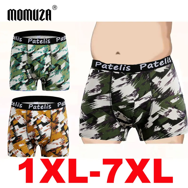 

Мужские боксеры больших размеров 1XL-7XL, комплект боксеров из 1/4 шорт, удобное хлопковое нижнее белье, высокоэластичные трусики, мужская одежда 95-210 кг