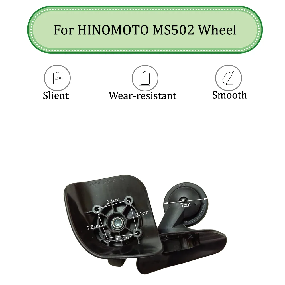 For HINOMOTO MS502 Universal Wheel Replacement Suitcase Silent Smooth Shock Absorbing Durable Convenient Accessories CasterWheel