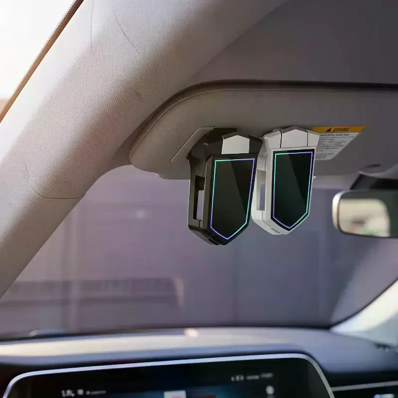 Car Sun Visor Glasses Clip Space Saving Sunglasses Storage Holder Small Portable Auto Interior Part for Short City Trips