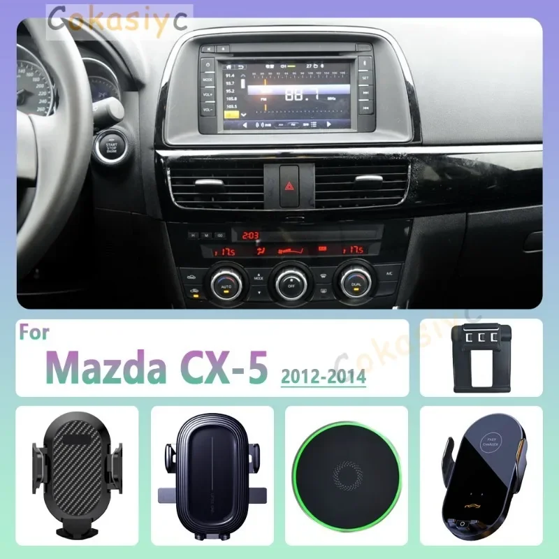 For Mazda CX-5 CX5 2012 2013 2014 Car Phone Holder Wireless Charging Magnetic Phone Holder Car Magsafe Support Accessories