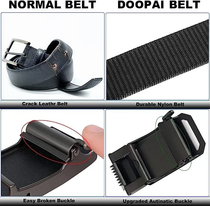 Men Belt Alloy Automatic Metal Buckle Nylon Webbing Outdoor Tactical Belt Toothless Automatic Buckle Casual Sports Canvas Belts