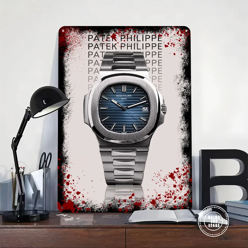 Patek Philippe Nautilus Tinplate Poster Customized Wall Art Vintage Metal Signs Retro Tin Plaque for Decoration Garage House