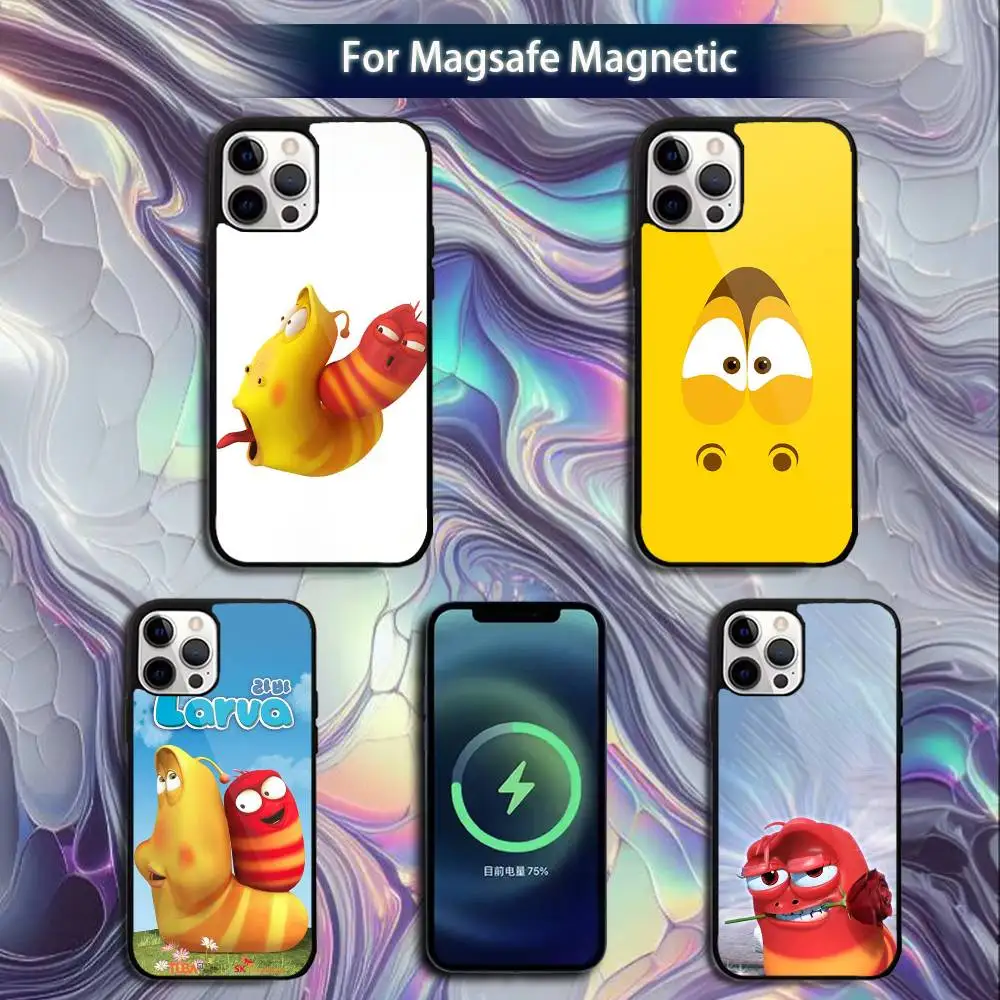 

Cartoon L-Larvas Phone Case For iPhone 16e,16,15,14,13,12,11,Plus,Pro,Max,Mini Magsafe Magnetic Wireless Charging
