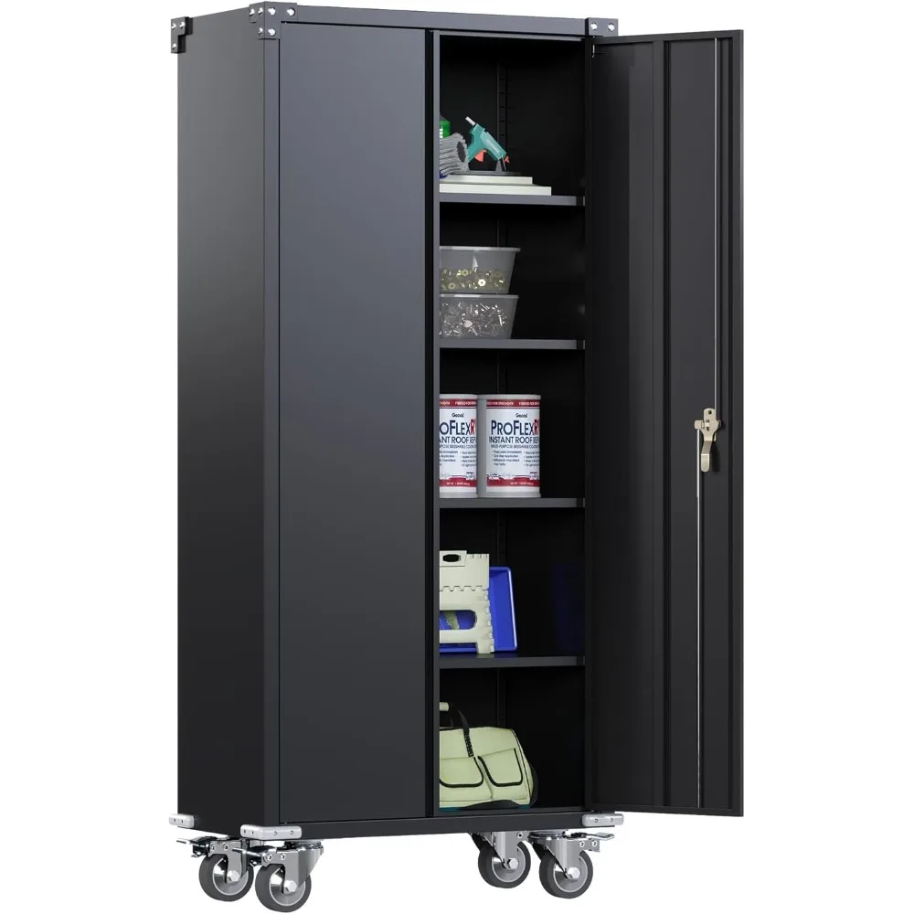 Metal Storage Cabinet with Wheels, 72