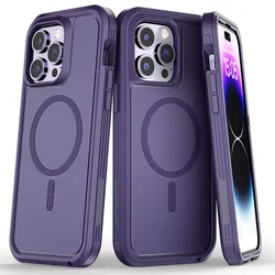 Magnetic Armor Ott Series Box Case for IPhone 16 Pro Max 13 14 15 Plus for MagSafe Case Hybrid Heavy Drop Shockproof Cover