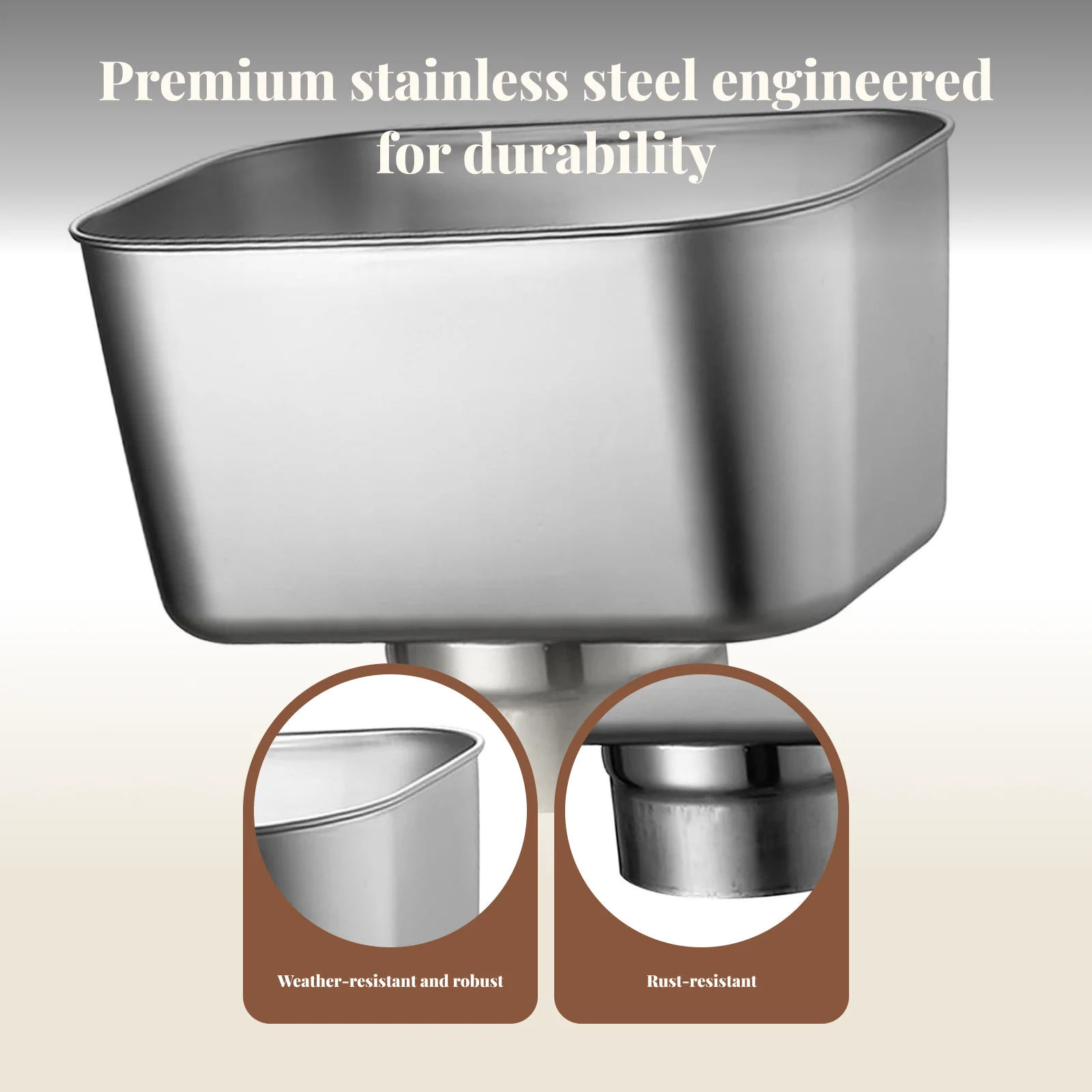 Roof Water Collector Stainless Steel Downspout Drainage Connector Rain Catcher Extension for Yard