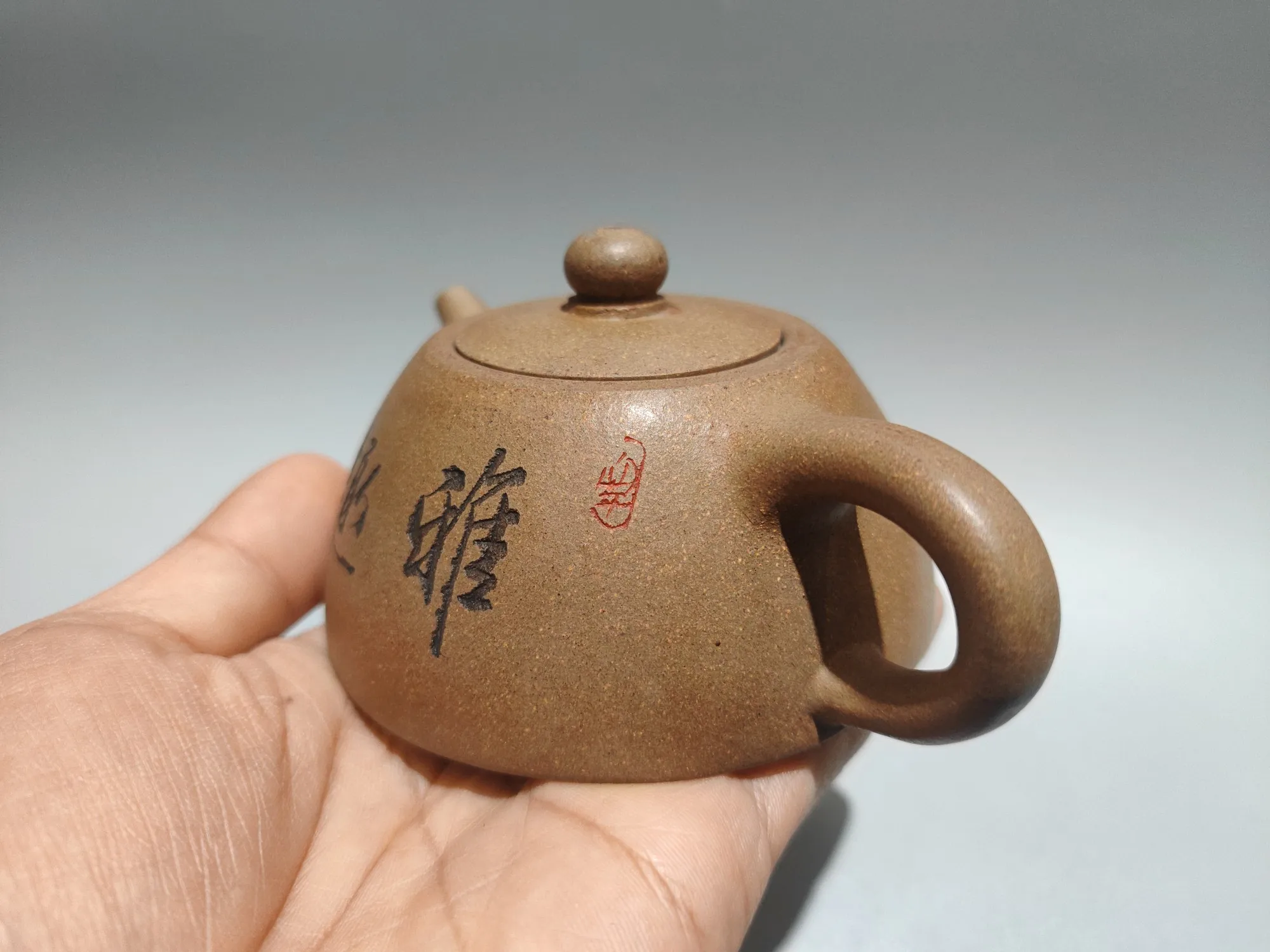 Chinese Yixing Purple Clay Teapot Elegant stone ladle pot Bamboo Rhyme Pot Tea pot Kettle Teapot Amass wealth Ornaments