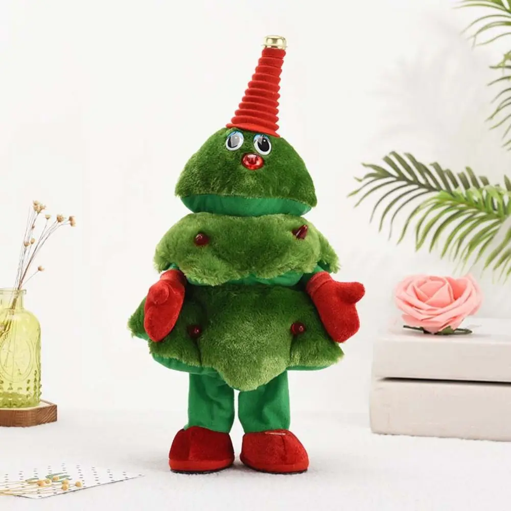 خاص سانتا كلوز عيد الميلاد ثلج الأيائل مضحك الكهربائية 35 سنتيمتر الحلي الرقص الغناء محشوة اللعب الهدايا #4