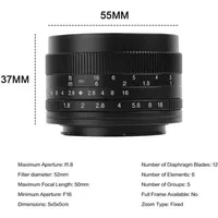 7artisans 50mm F1.8 APS-C Large Aperture Portrait Prime Lens For Sony E A6000 Fujifx X-T4 X-A10 XT30 Micro 4/3 E-M1 GH1 GH3 G85