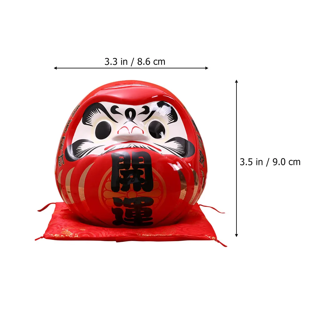 Tabletop Japanese Daruma Figurine Daruma Ornament Miniature Ceramic Daruma Toy