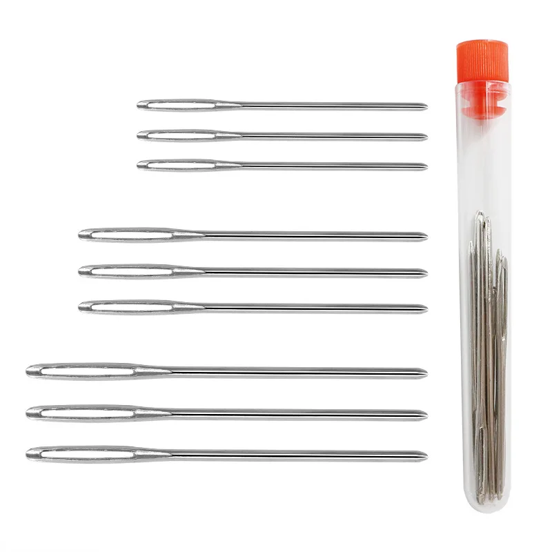 6/9PCS DIY Crafts Tools Large Eye Needles Stainless Steel Embroidery Cross Stitch Knitting Yarn Sewing Hand Crochet Hook Set Kit