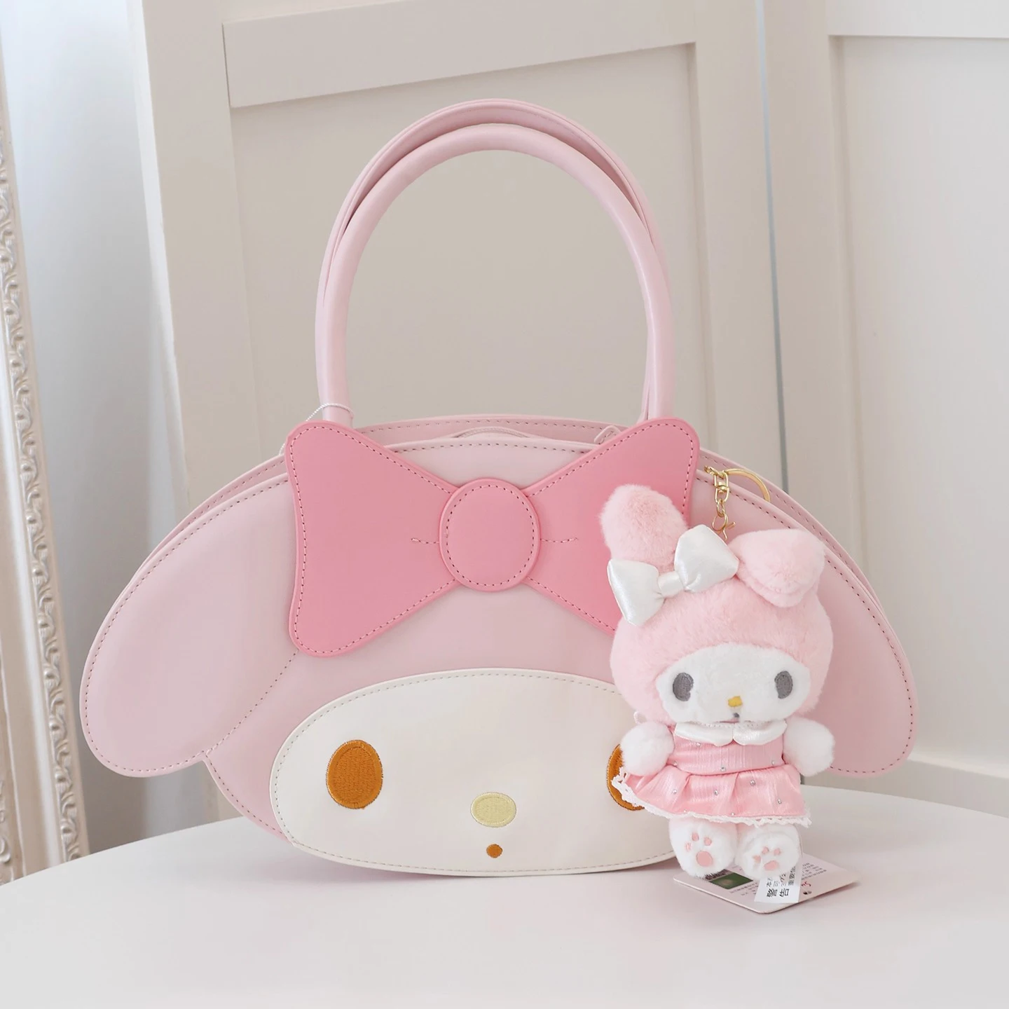 Genuine Sanrio Hello Kitty Melody Cute Girl Keychain School bag Pendant Kids Plush Toys Keyring Plushier Birthday Christmas Gift