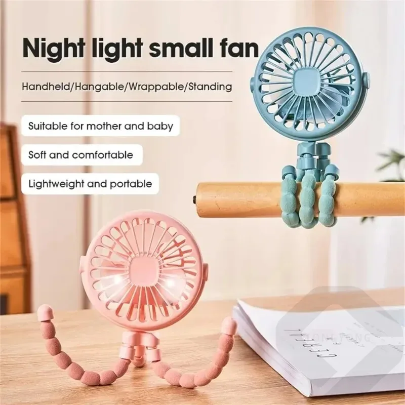 

Новый складной вентилятор в виде осьминога, мини-ручная бесшумная портативная многофункциональная домашняя детская коляска «пять в одном», несколько сцен