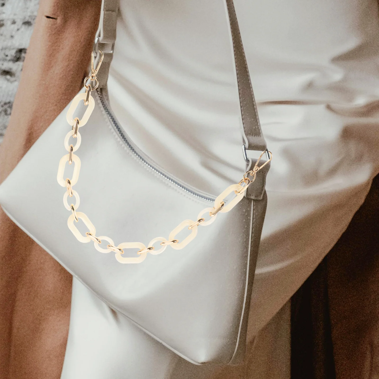1Pcs High Grade Acrylic Handbag Chain Strap Easy Install Hanging Buckle Durable Versatile Bag Accessory Handbag Chain