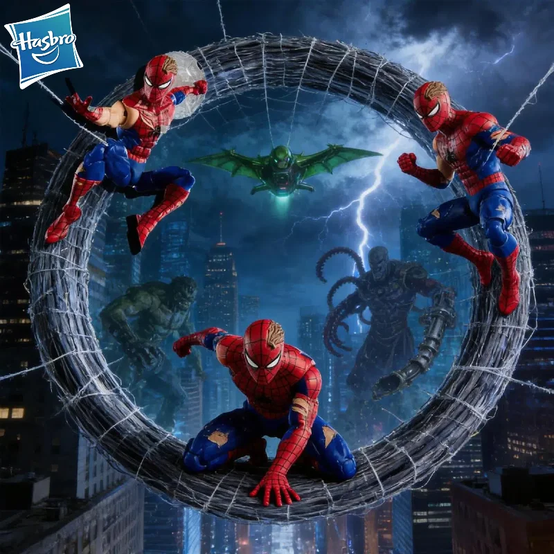 

【IN STOCK】Original Hasbro Marvel Legends Series Magic: The Gathering Battle-Damaged Spider-Man Action Figure Collection Model
