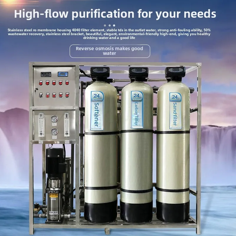 Grande osmosi inversa 0,25 0,5 Attrezzatura da 1 tonnellata Acqua ammorbidente RO ultra pura industriale