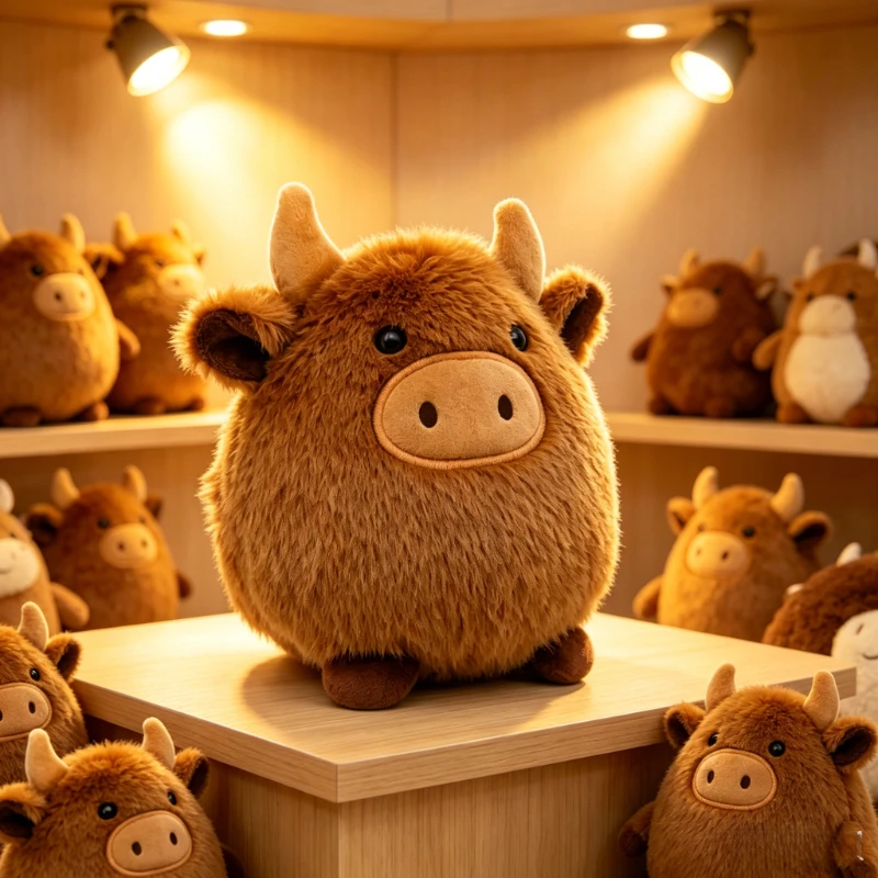 Lindos Peluches de Vaca Highland, Peluches de Toro Kawaii, Llaveros, Adornos para Coche, Almohadas Súper Suaves, Colgantes, Regalo de Cumpleaños