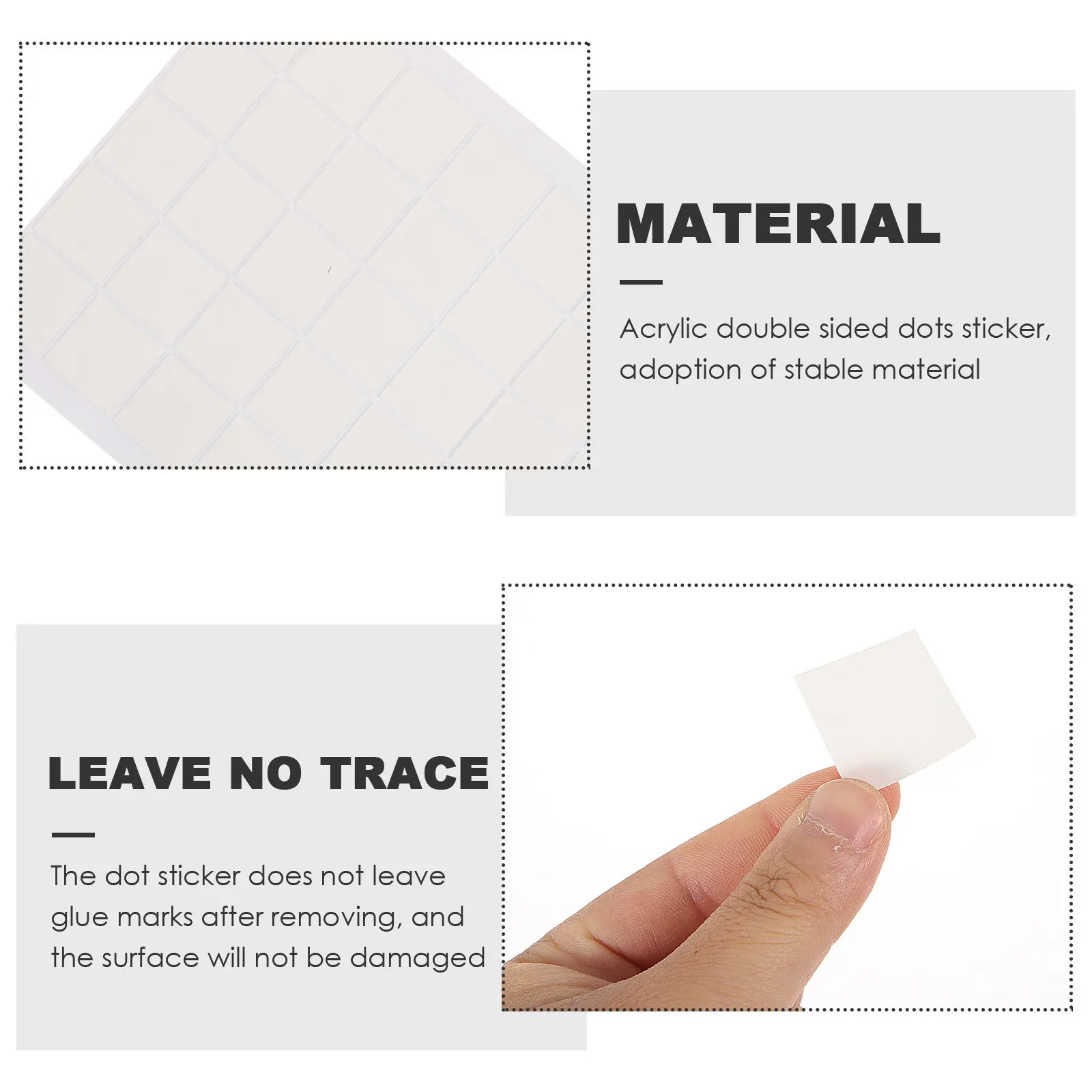 

2-Pack Double-sided Acrylic Adhesive Dots | Round & No-traces Stickers for Office Memos, Wall Decor, Photo Mounting