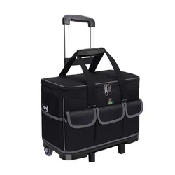 Trolley with Wheels Toolkit Multi-functional Plastic Bottom Thickened Wear-resistant Waterproof Trolley Case Storage Toolkit