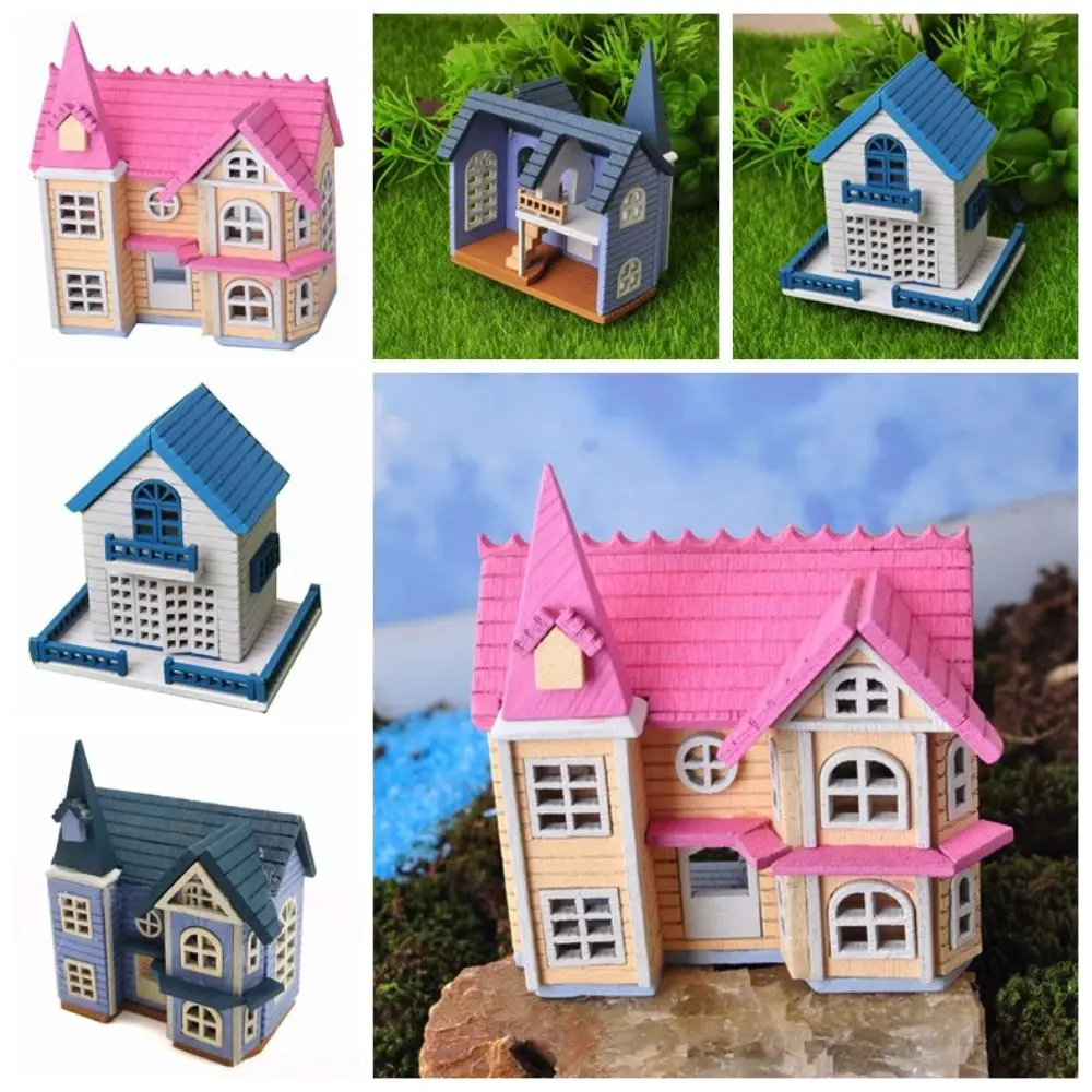 1/12 Handmade Accessories Toys Miniature Doll Houses DIY Dollhouse Kit Playing House Wood Villa Puzzle