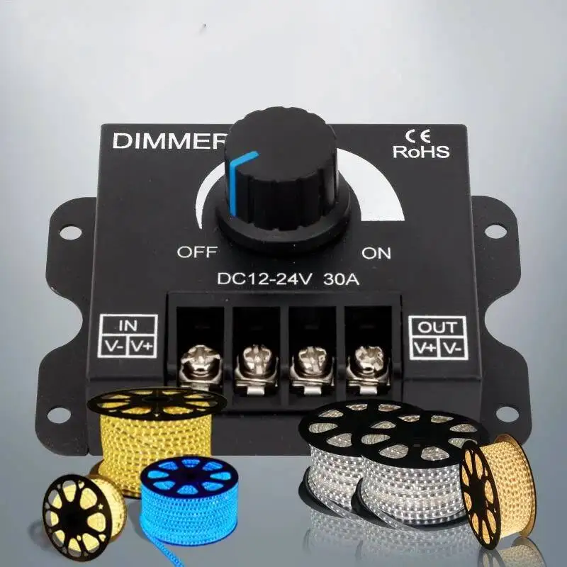 LED Soft And Hard Light Strip Light Box Light Strip Module 12-24V Electric Dimmer Brightness Adjustment Knob Switch Controller