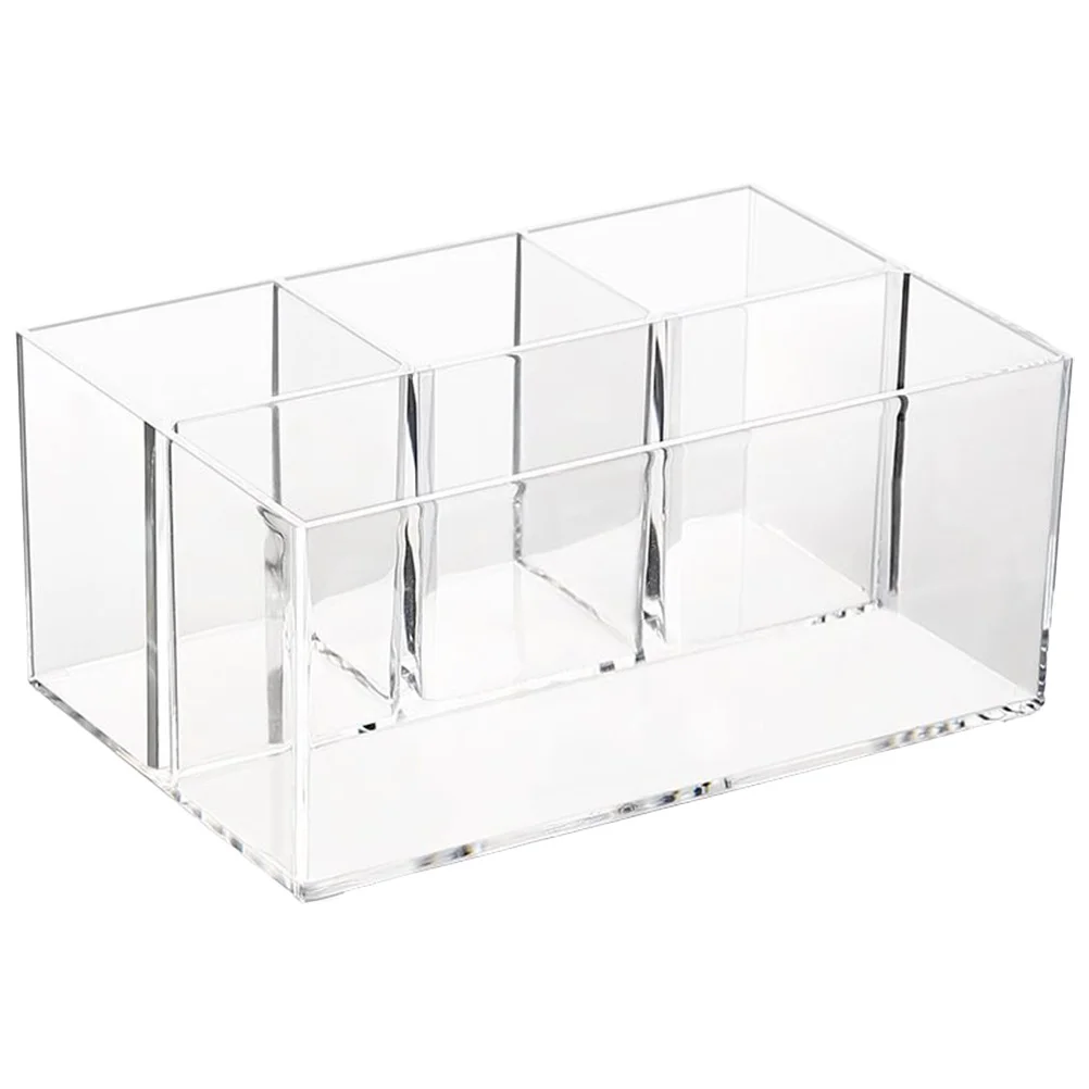 

Makeup Brush Holder Transparent Stationery Storage Organizer Pencil Pen Container Desktop Brush Holder Cup Large