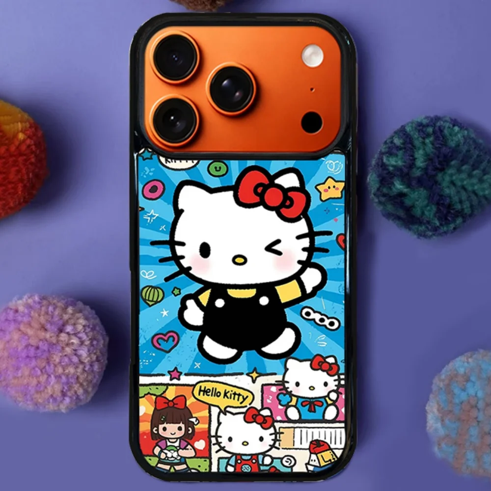 KT مانغا الأزرق خلفية جراب هاتف آيفون 17 الهواء 16 15 14 زائد 13 12 11 برو ماكس للصدمات حماية الصلب الغطاء الخلفي قبعات #2